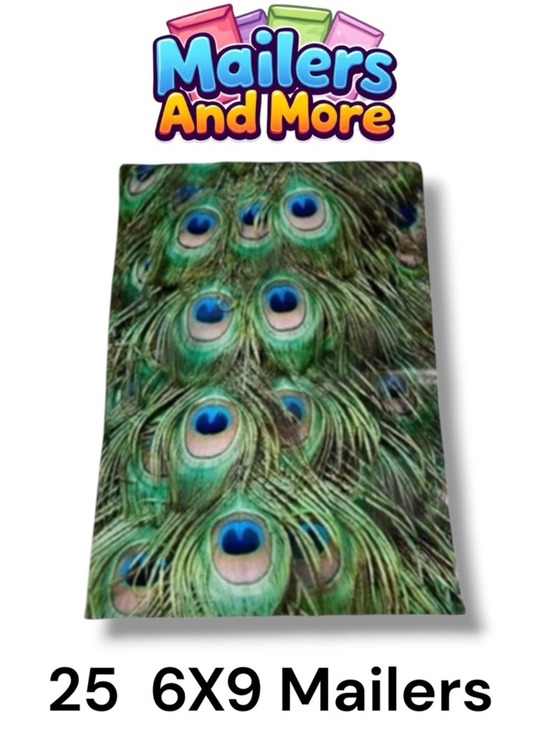 Other - 25 6X9 Peacock Eyes Flat Poly Mailers PRICE FIRM